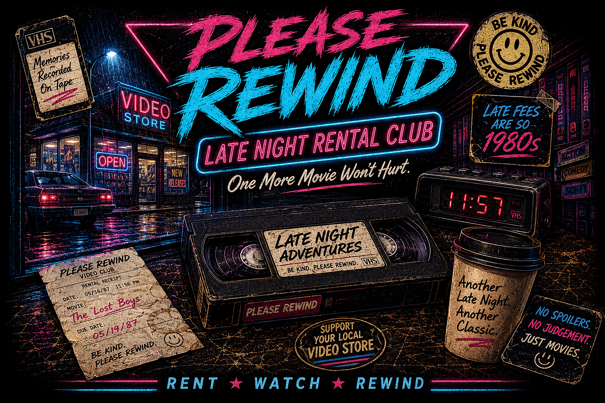 Please Rewind Late Night Rental Club